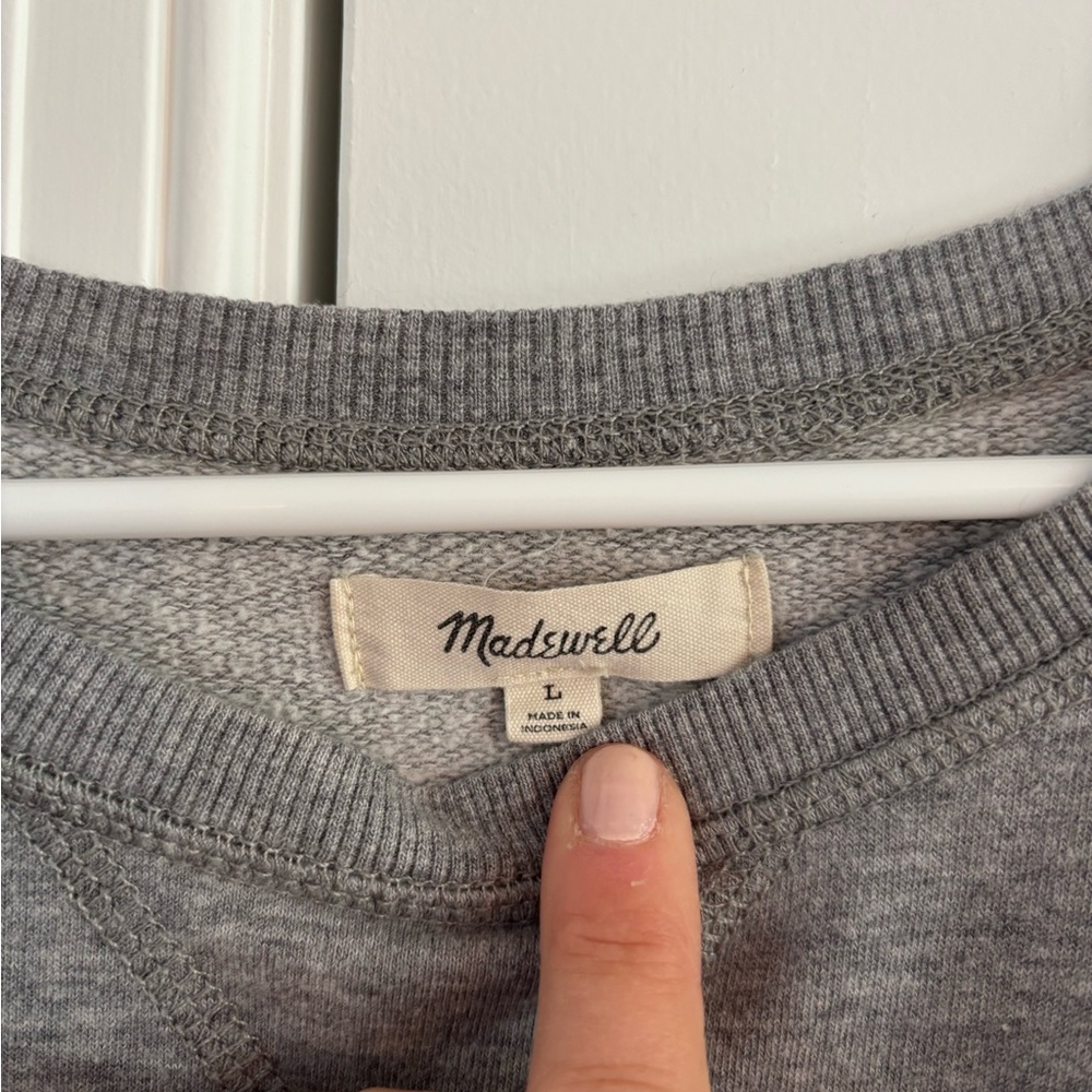 Madewell Heather Gray Crewneck Top - Picture 3 of 4